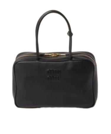 Miu Miu Beau Leather Bag In Black