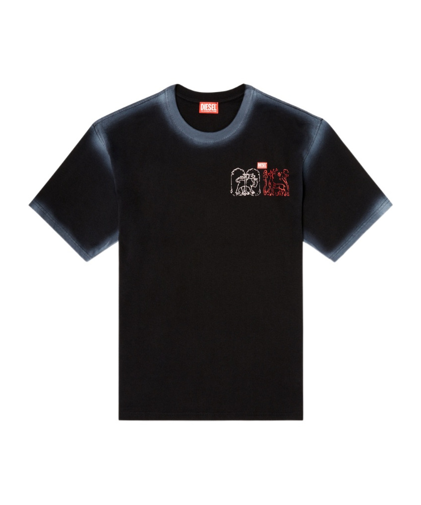 Diesel Short-sleeved T-shirt In Black