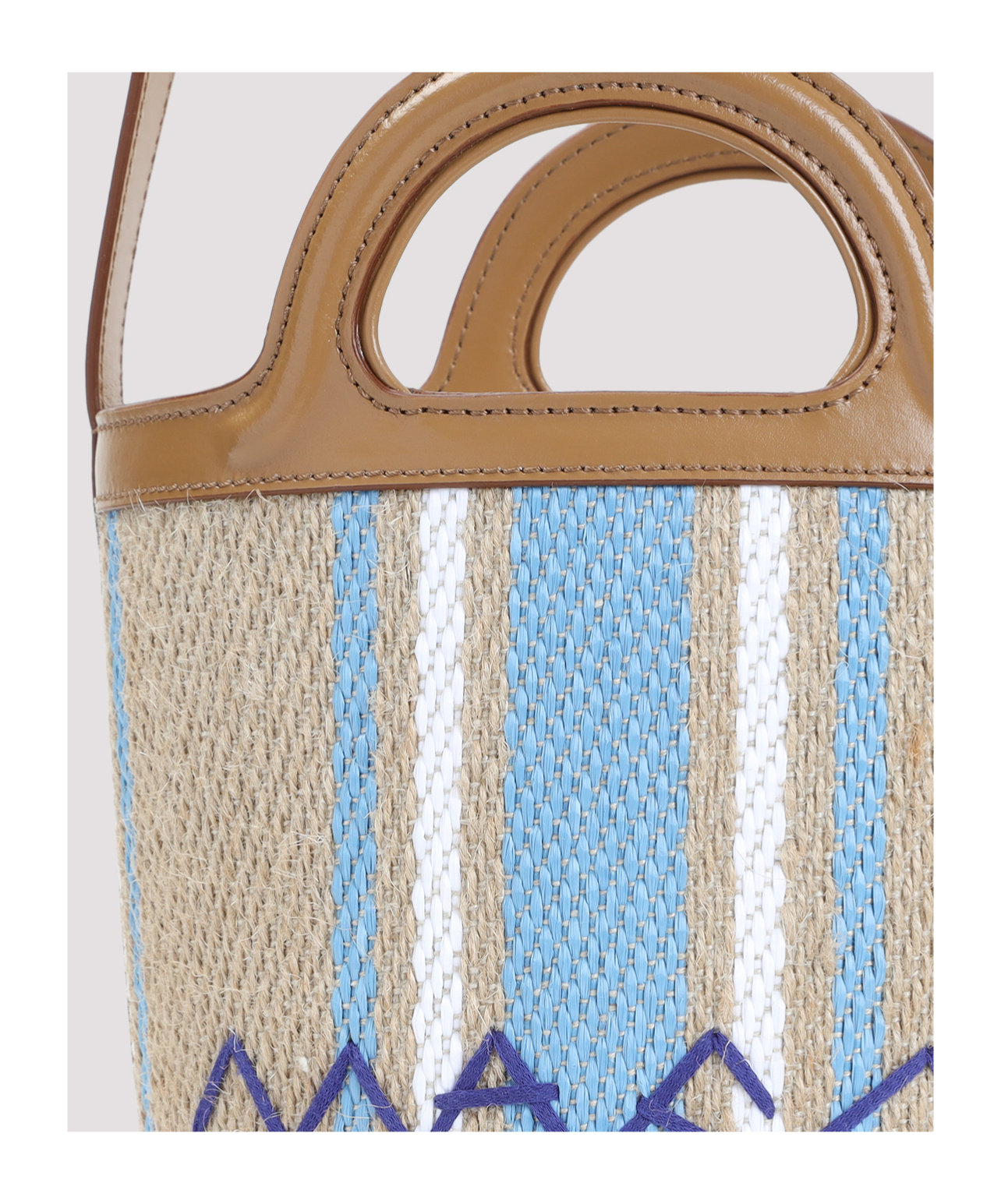 Marni Mini Tropicalia Bucket Bag In Nude
