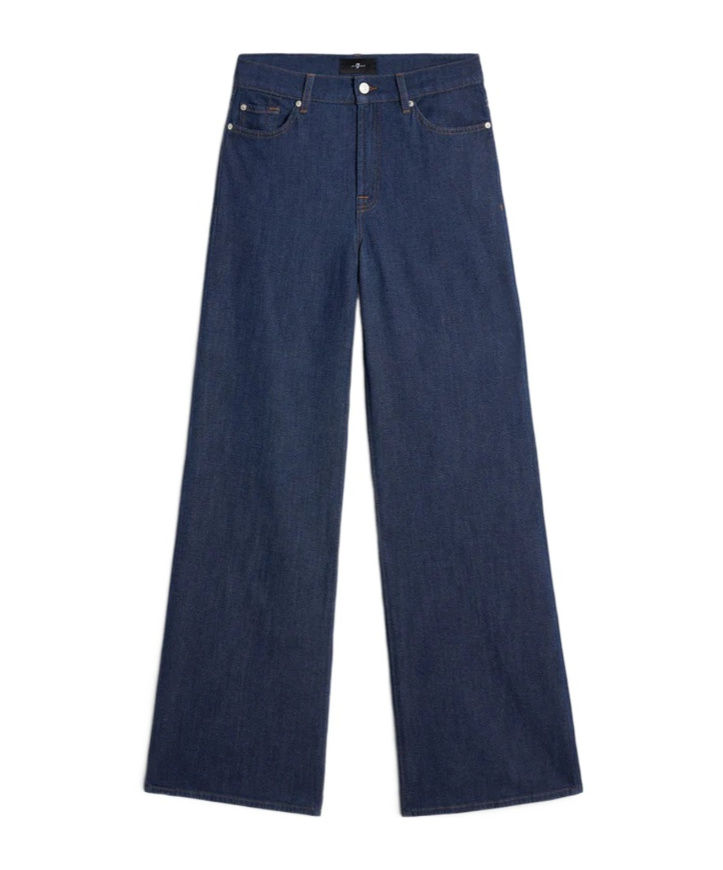 7 For All Mankind High-waisted Wide-leg Jeans In Blue