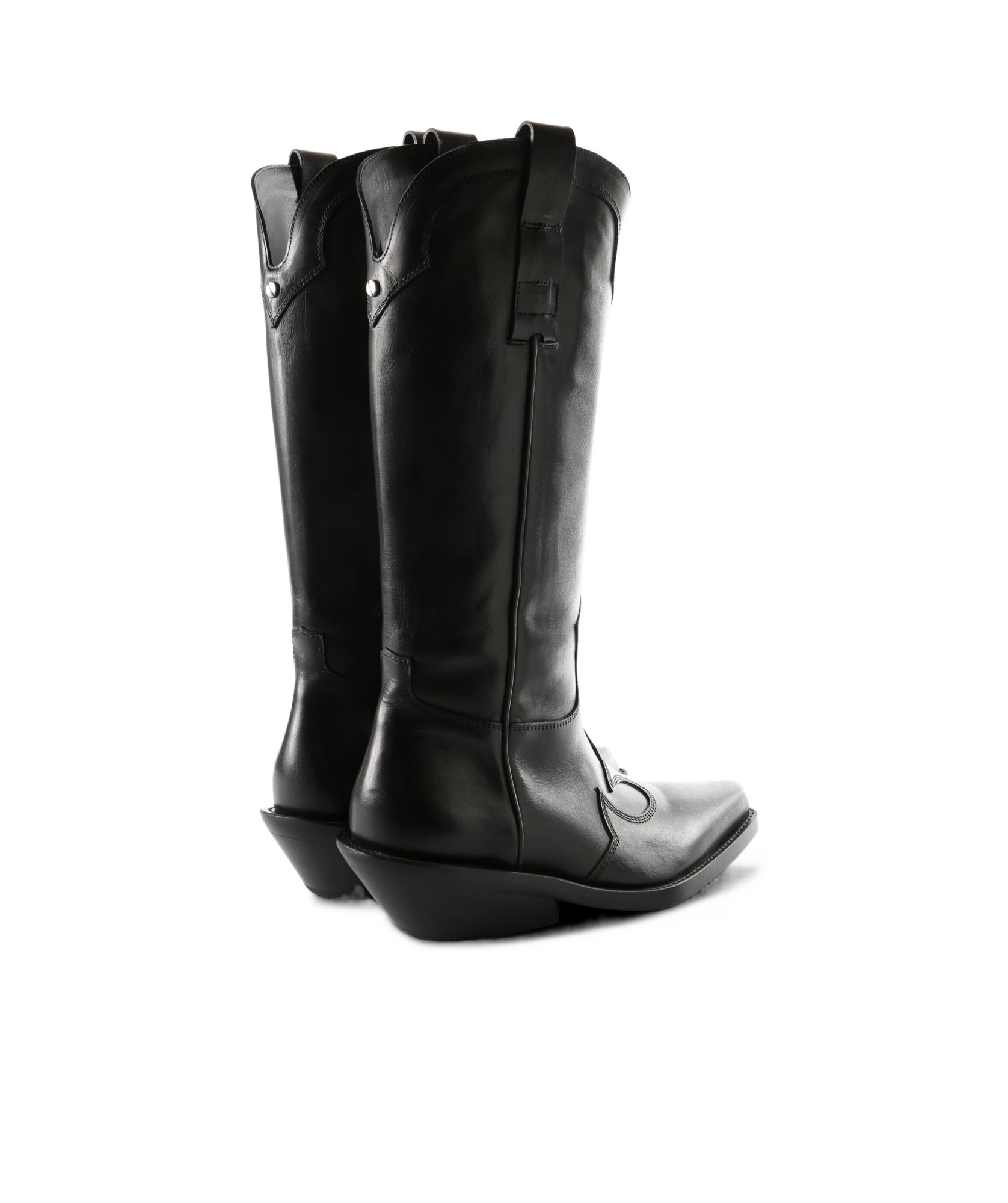 Ann Demeulemeester Rasin Santiags Boots In Black