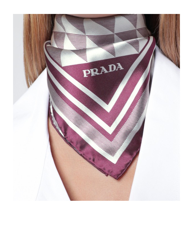 Prada Pattern Scarf In Pink