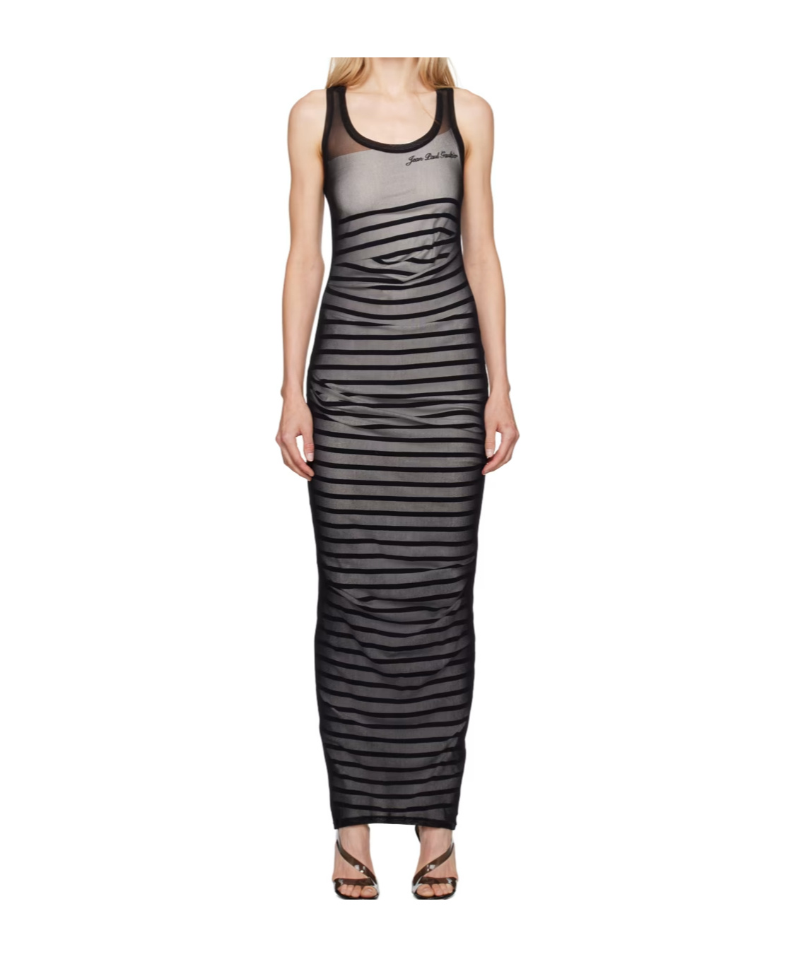 Jean Paul Gaultier Ribbed Mariner Double Layer Long Dress