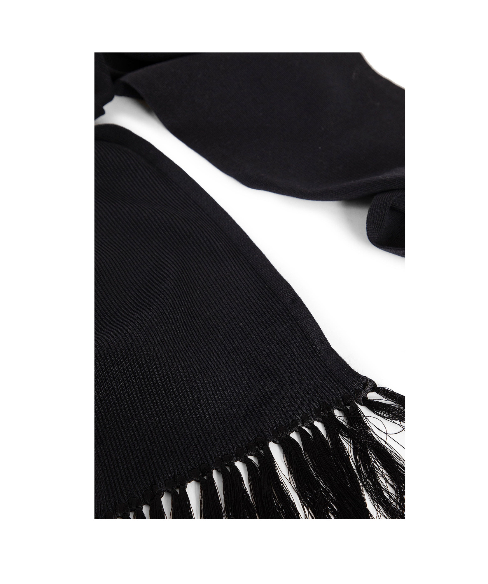 Tom Ford Fringed Scarf In Black