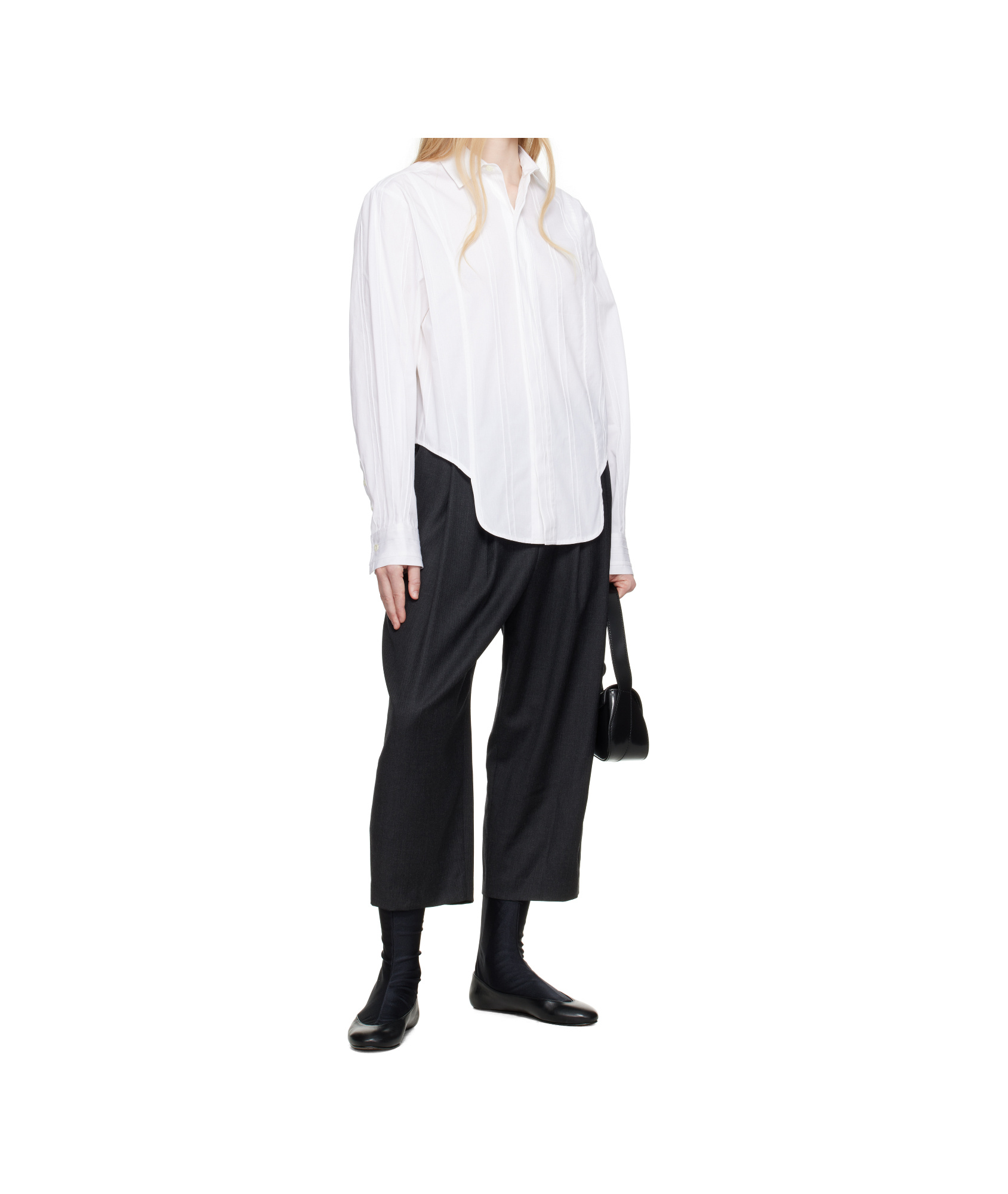 Ader Error Long Sleeve Shirt In White
