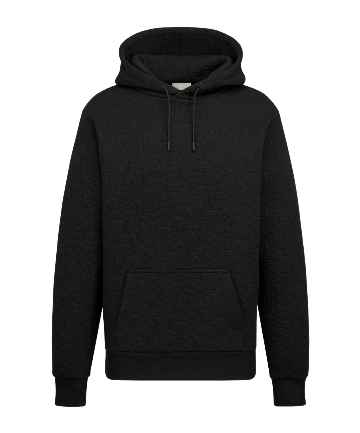 Dior Hooded Long-sleeved Hoodie In Black