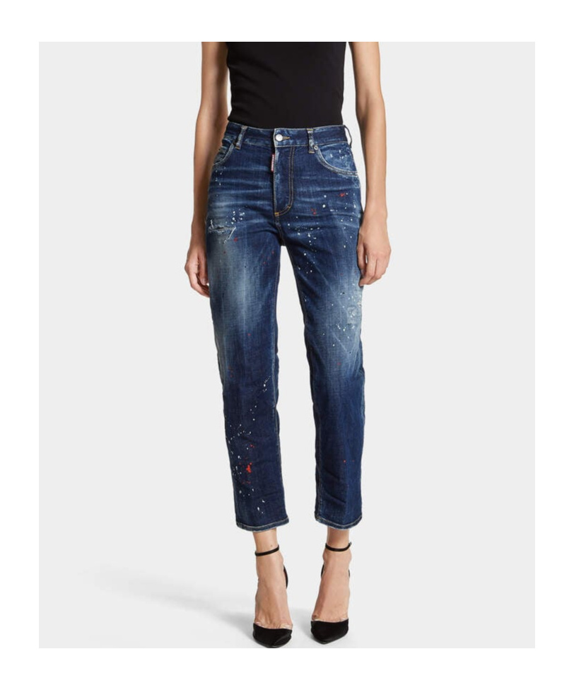Dsquared2 Distressed Skinny Jeans In Blue