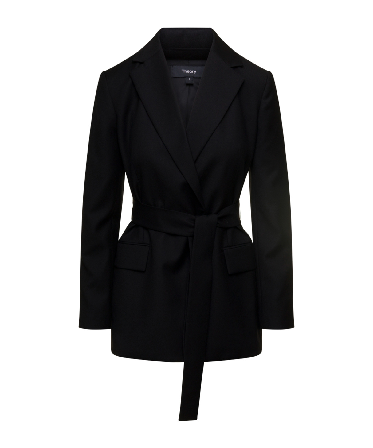 Theory Belted Virgin-wool Blazer
