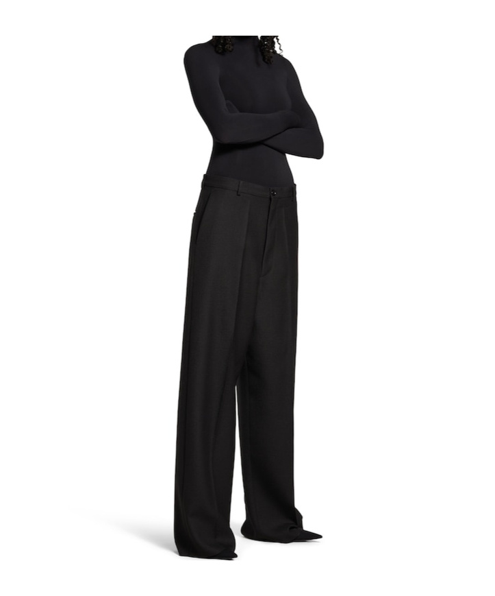 Balenciaga Tuxedo Double Side Pants In Black