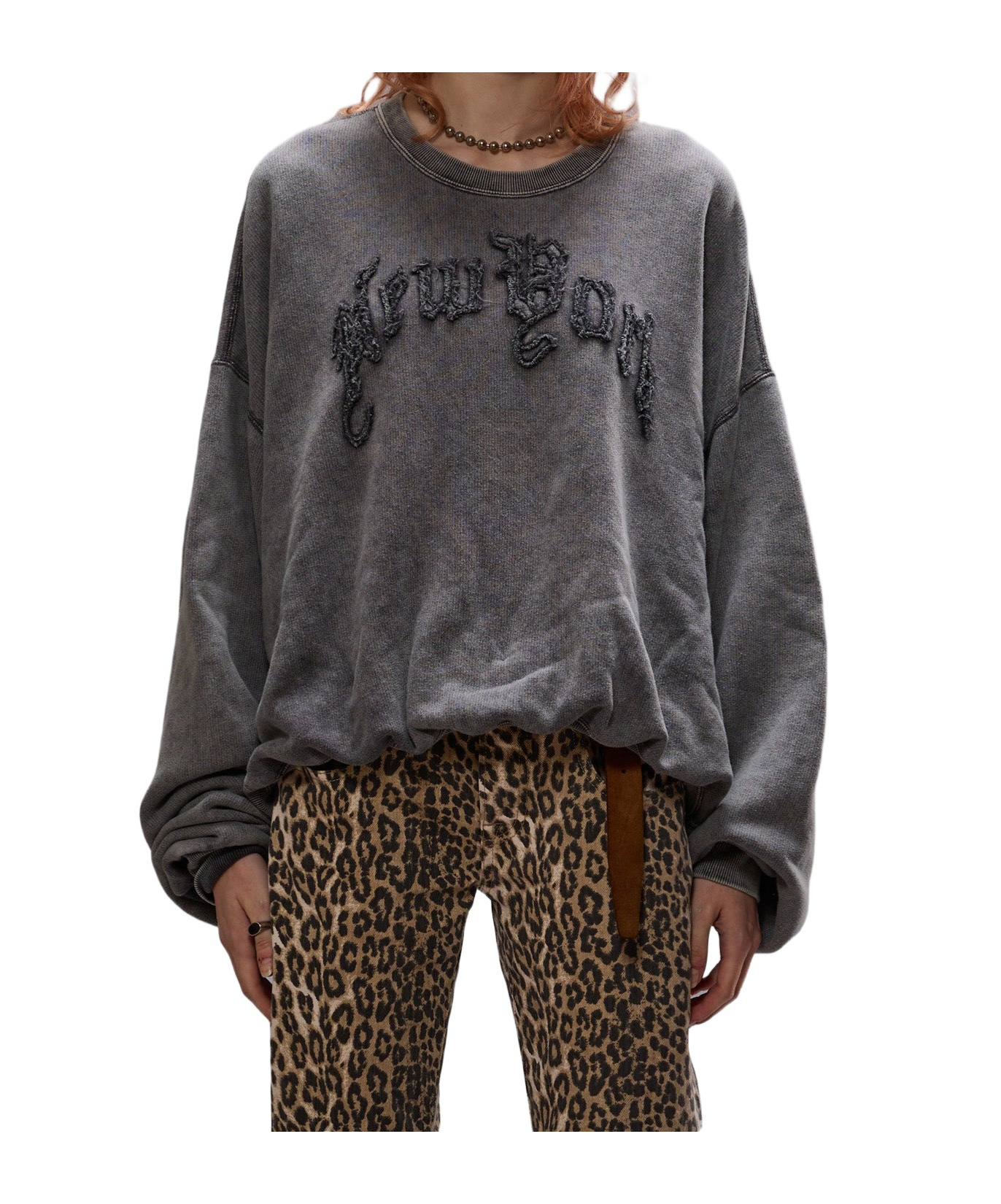 R13 Round-neck Sweatshirt In Black