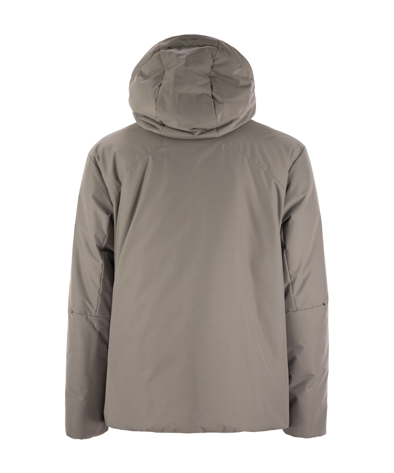 Herno Laminar 2 Layers Down Jacket With Hood In Gray