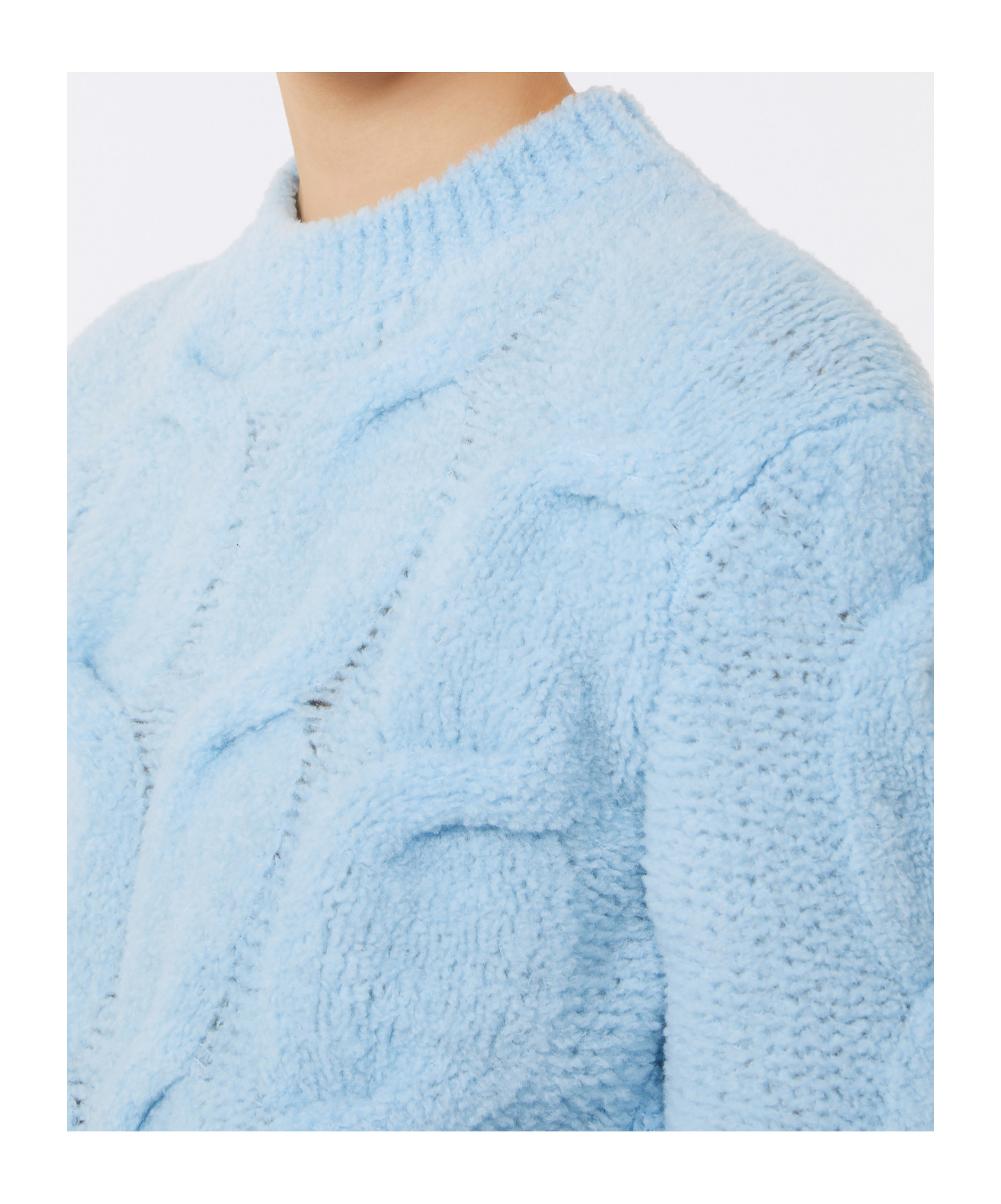 Sportmax Long-sleeved Sweater In Blue