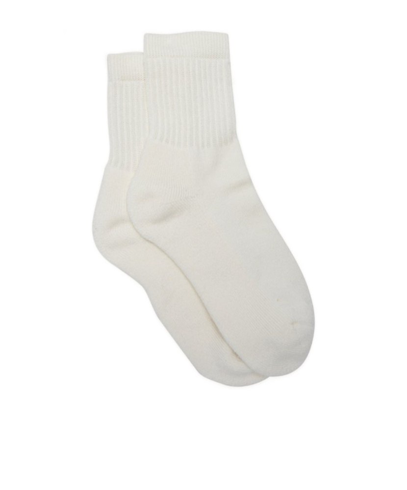 The Row Ribbed-knit Ankle Socks In White