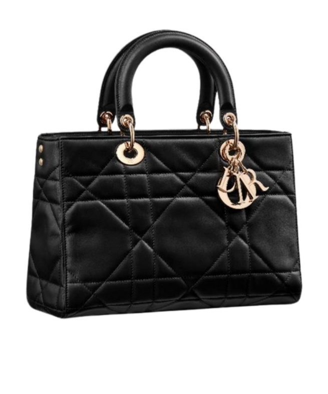 Dior Medium Lady D-sire My Abc Handbag In Black