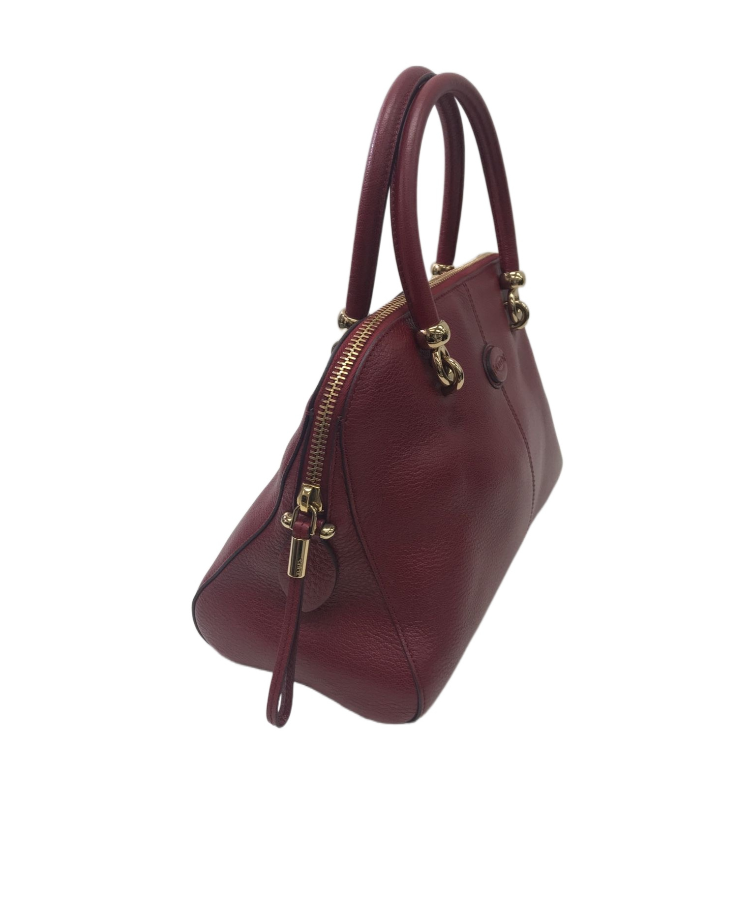Tod's Zippered Shoulder Bag In Red