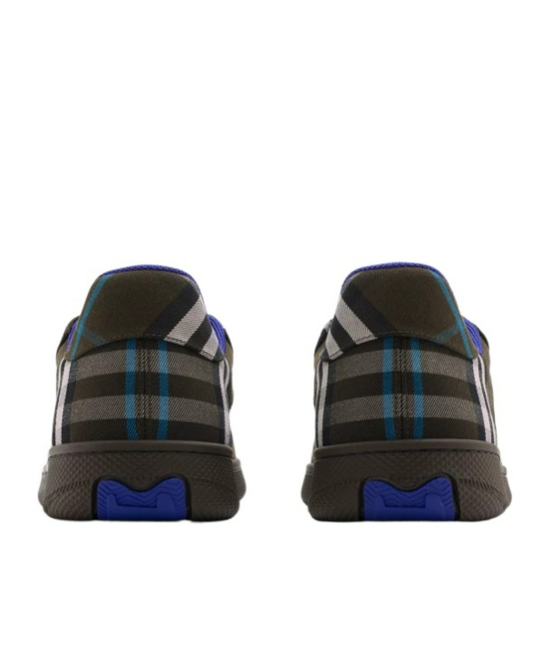 Shop Burberry Check Terrace Low-top Sneakers In Black