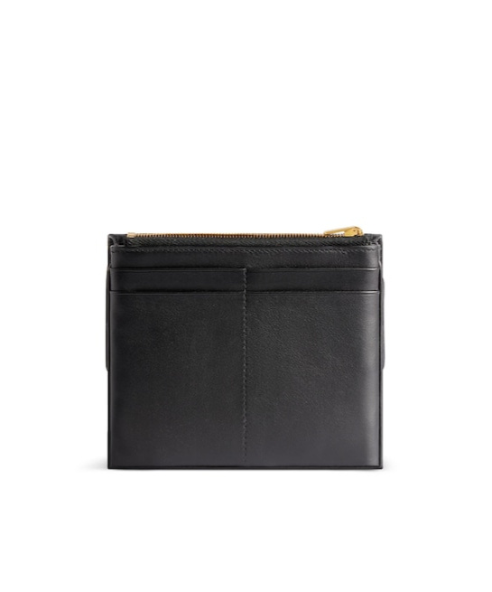 Balenciaga Rodeo Flap Leather Card Holder In Black
