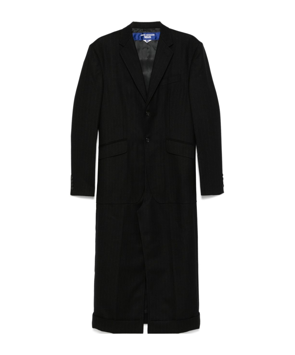 Junya Watanabe Pinstripe Coat In Black