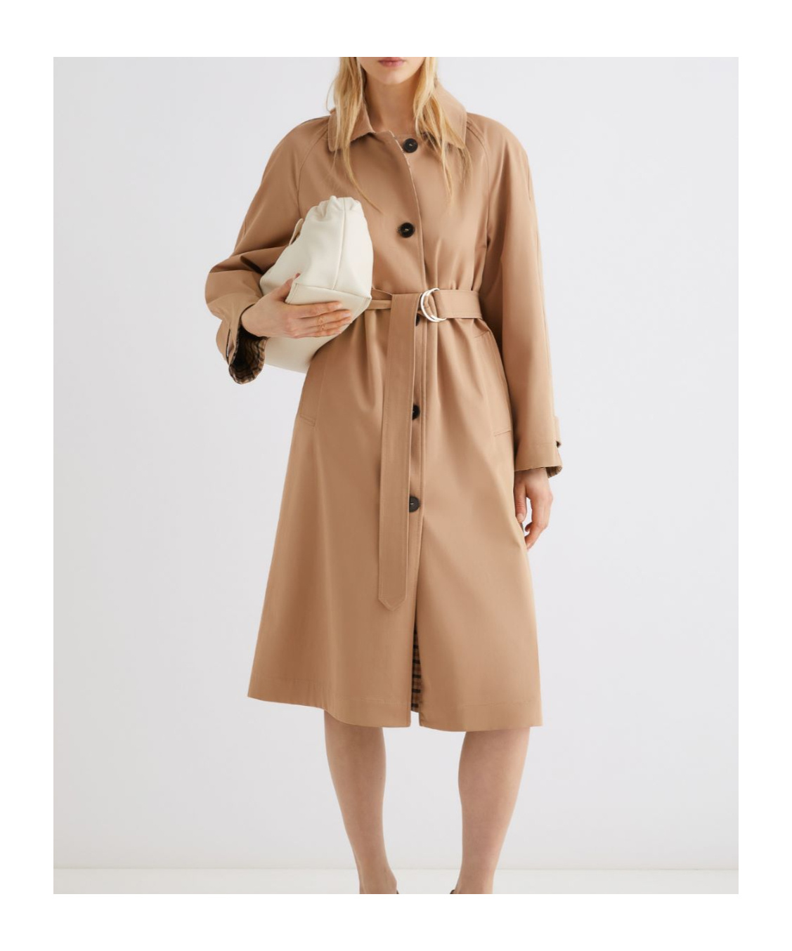 Marella Stretch Gabardine Trench Coat - Camel In Brown