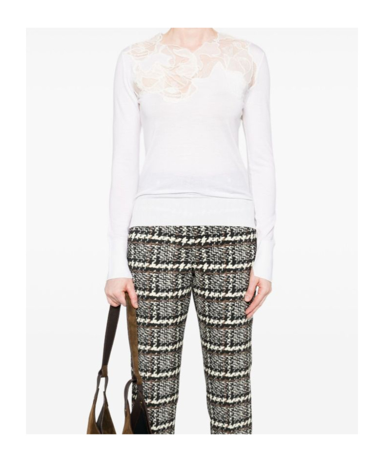 Ermanno Scervino Wool Turtle Neck Sweater In White