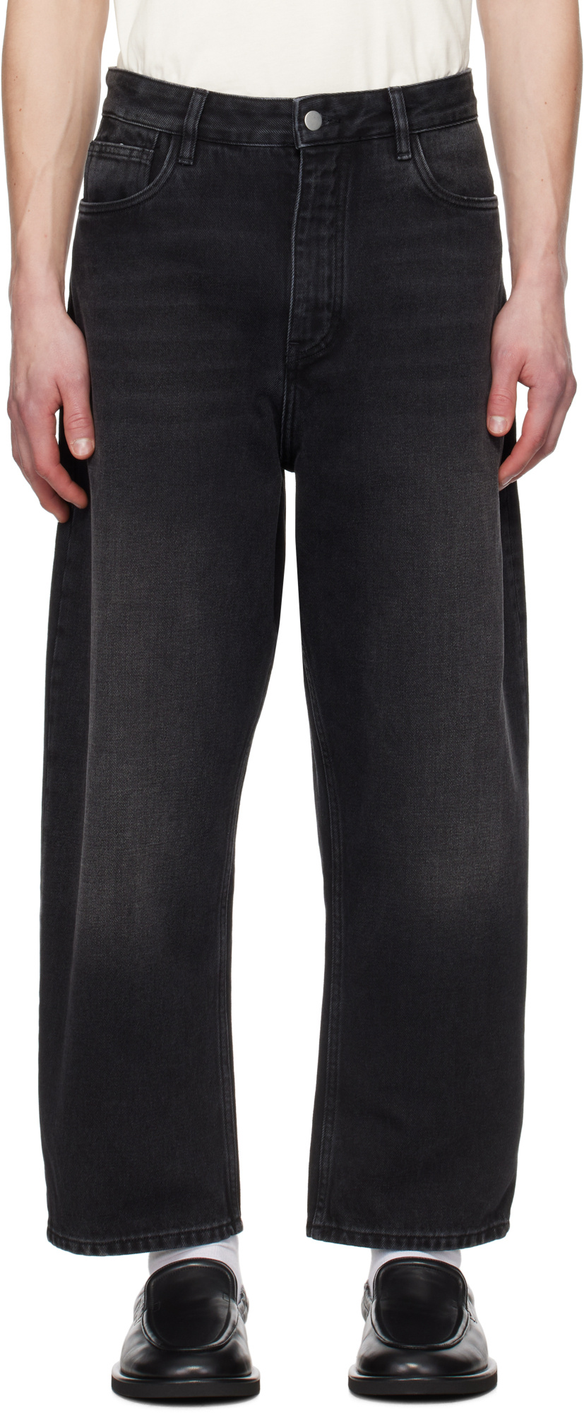 Studio Nicholson Black Land Jeans In Black
