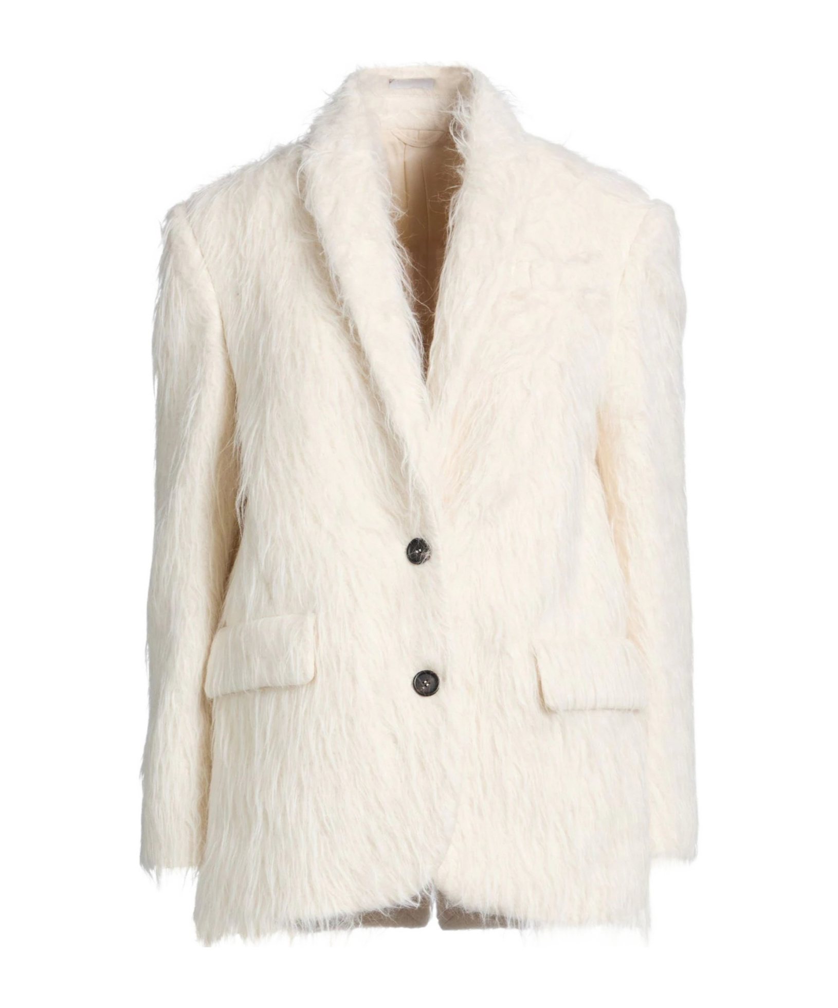 Brunello Cucinelli Minimalist Single- Blazer In Ivory