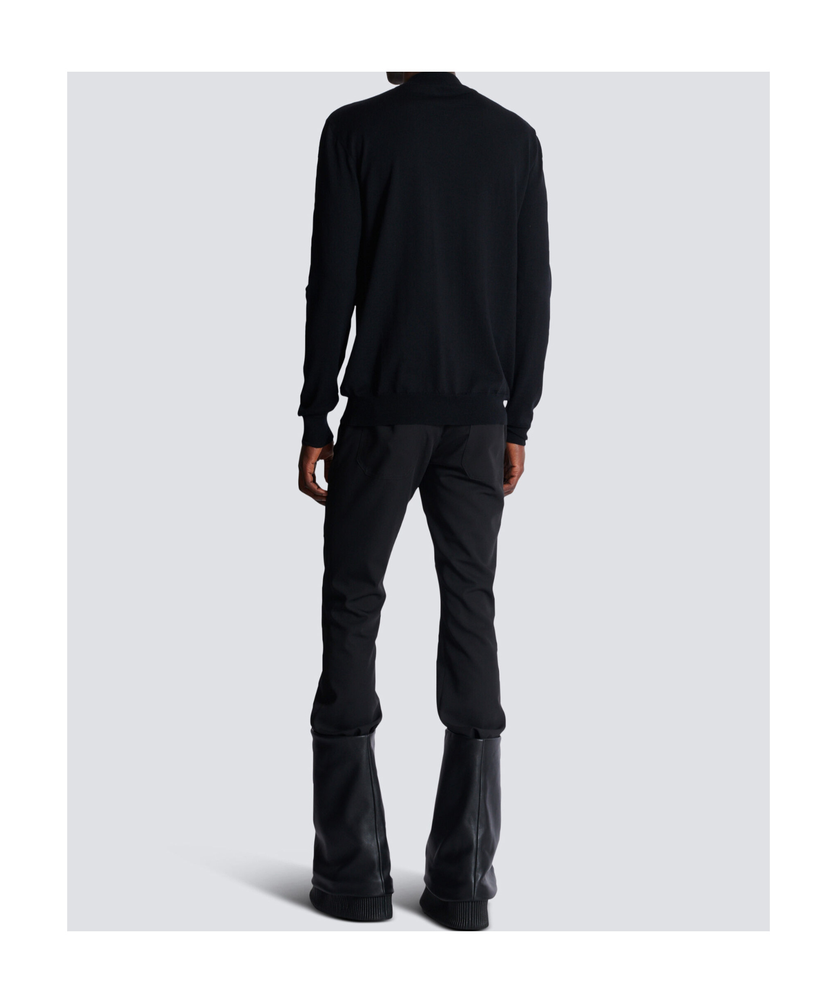 Balmain High Fashion Knit Sweater In Black