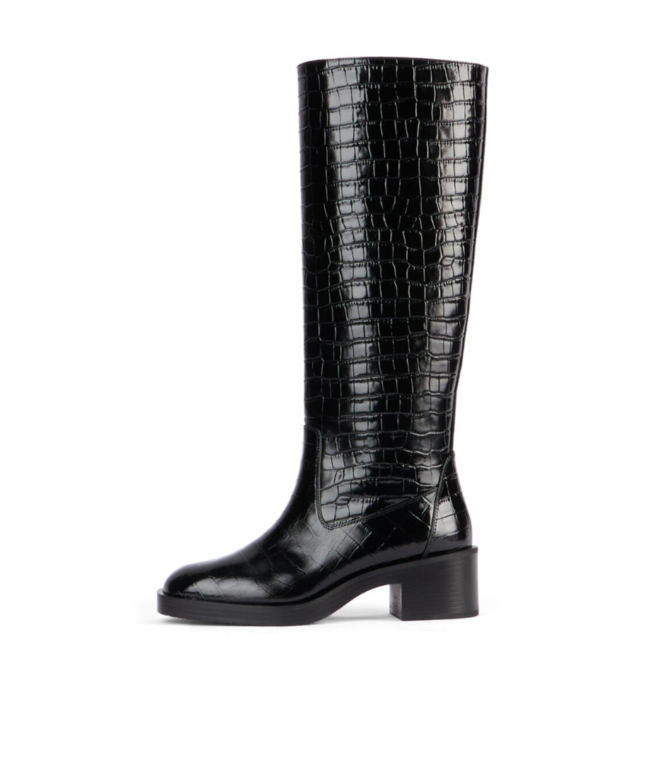 Stuart Weitzman Round-head Boots In Black
