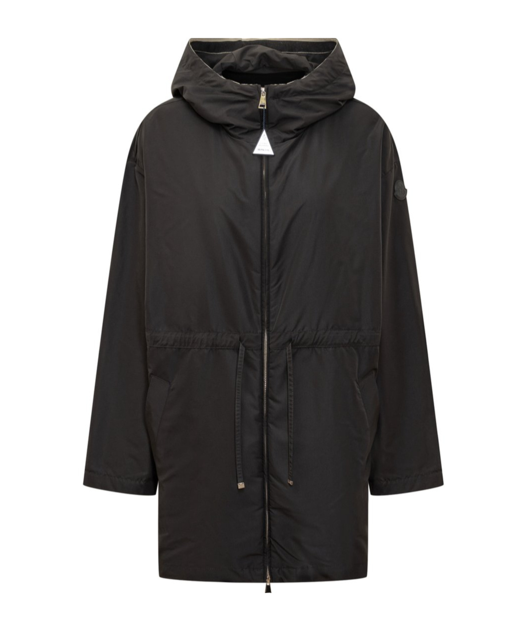Shop Moncler Parka With Long Sleeves And Hood In Black