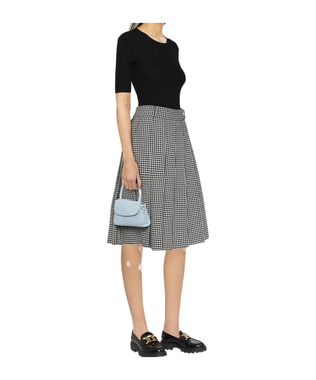 P.a.r.o.s.h Short-sleeved Rib Sweater In Black