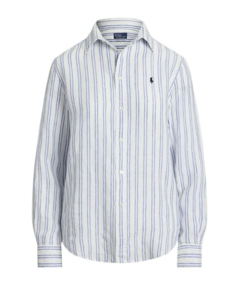 Shop Polo Ralph Lauren Striped Shirt In White