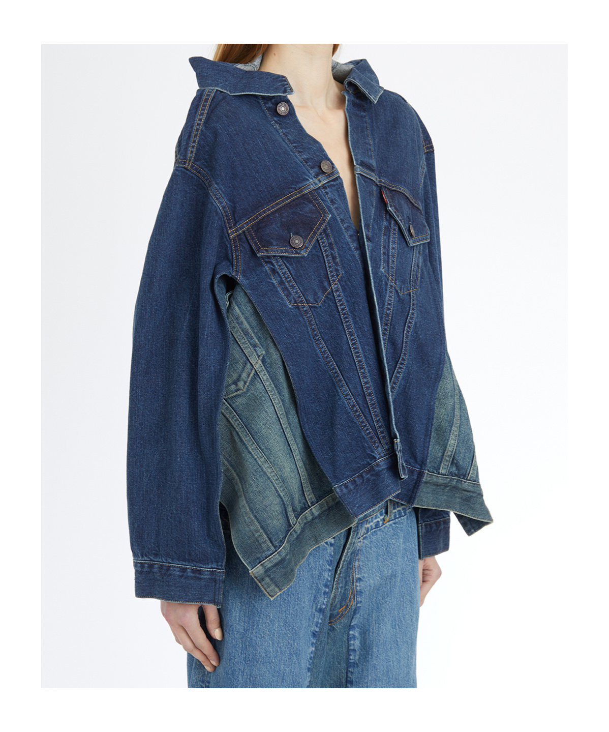 Junya Watanabe Patchwork Denim Jacket With Long Sleeves
