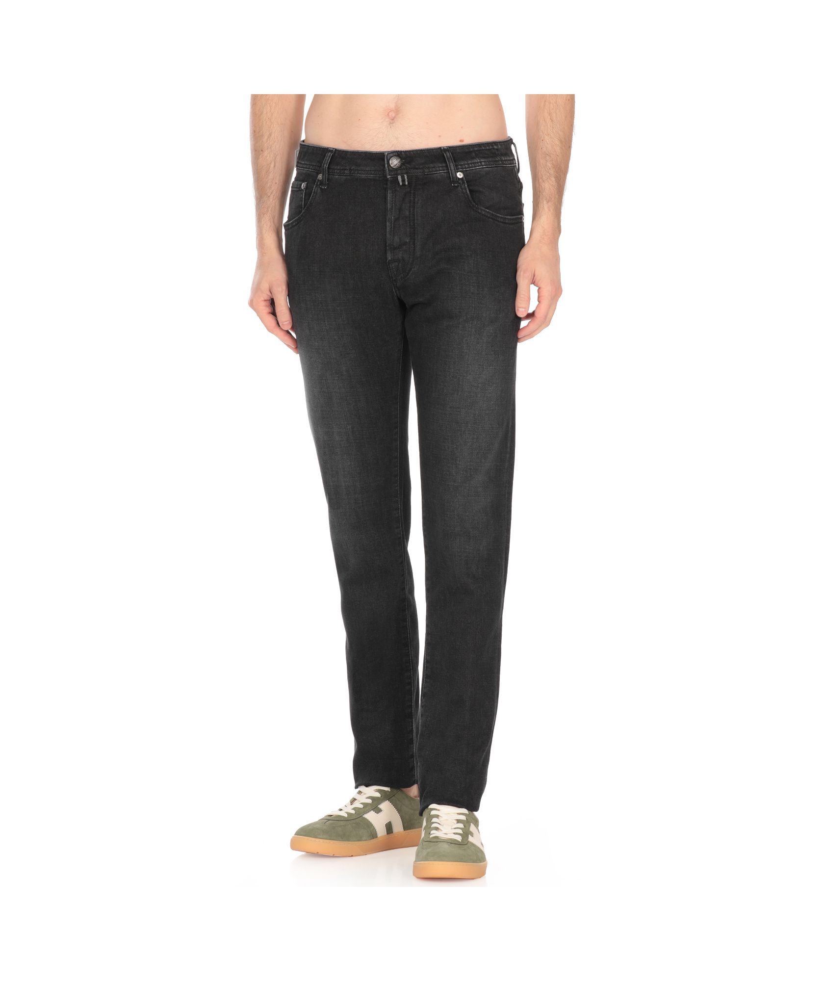 Jacob Cohen Black Cotton Nick Jeans In Black