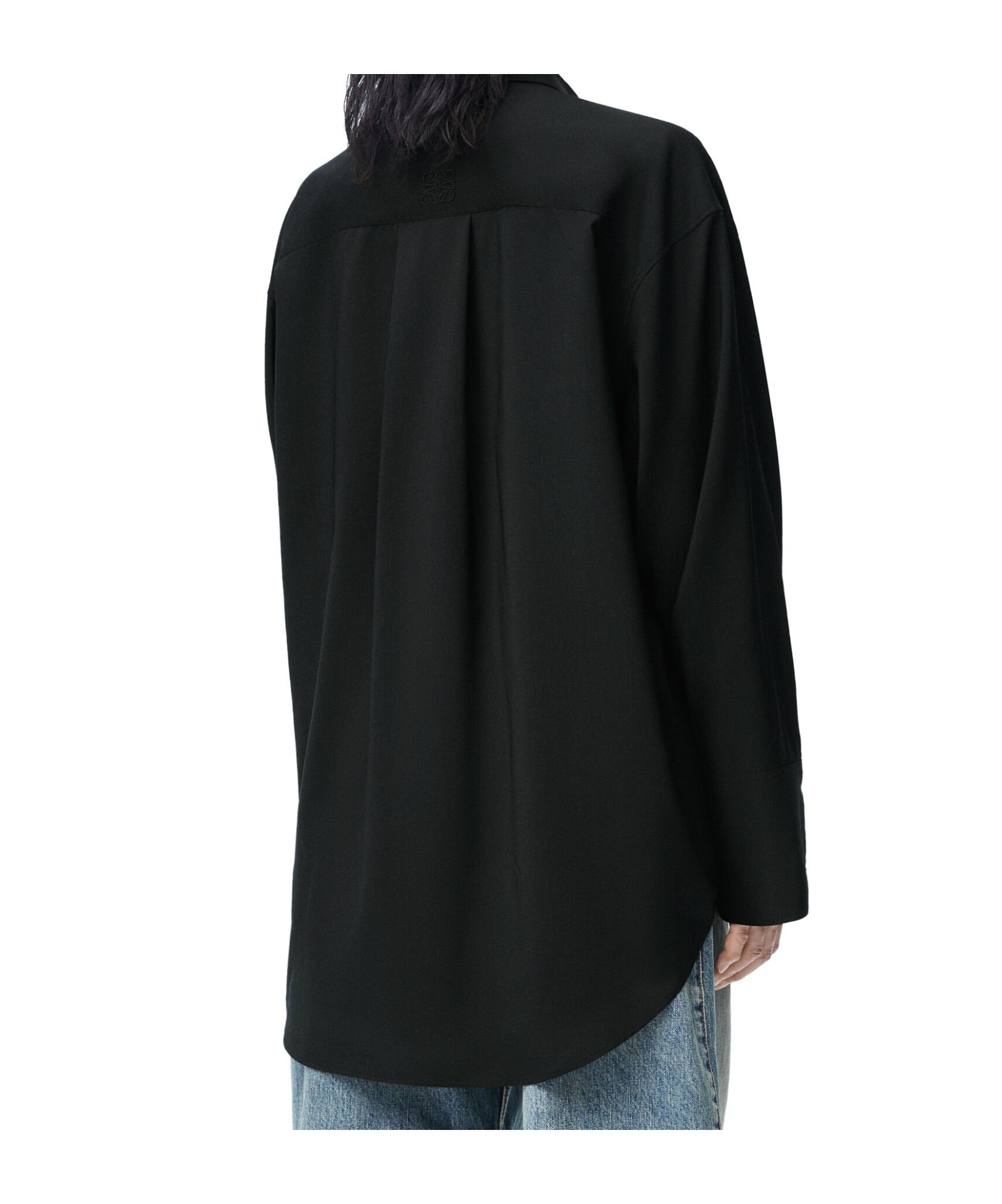 Shop Loewe Shirt In Wool In Black
