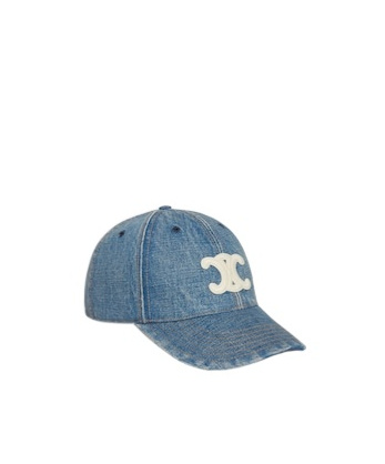 Celine Triomphe Baseball Cap In Union Wash