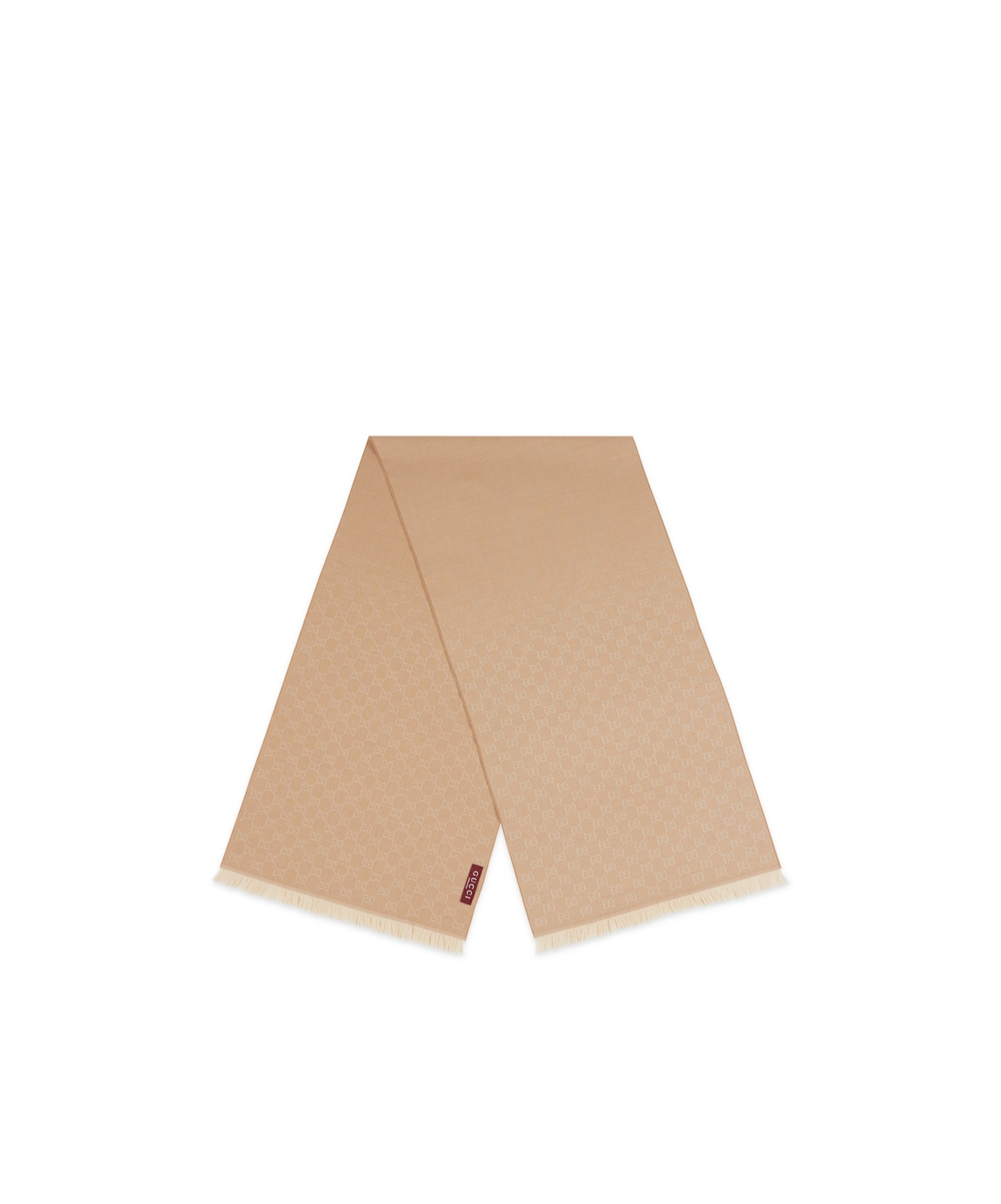 Gucci Gg Wool Scarf In Neutral