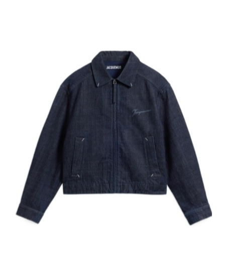 Jacquemus Lapel Long Sleeve Casual Jacket In Blue