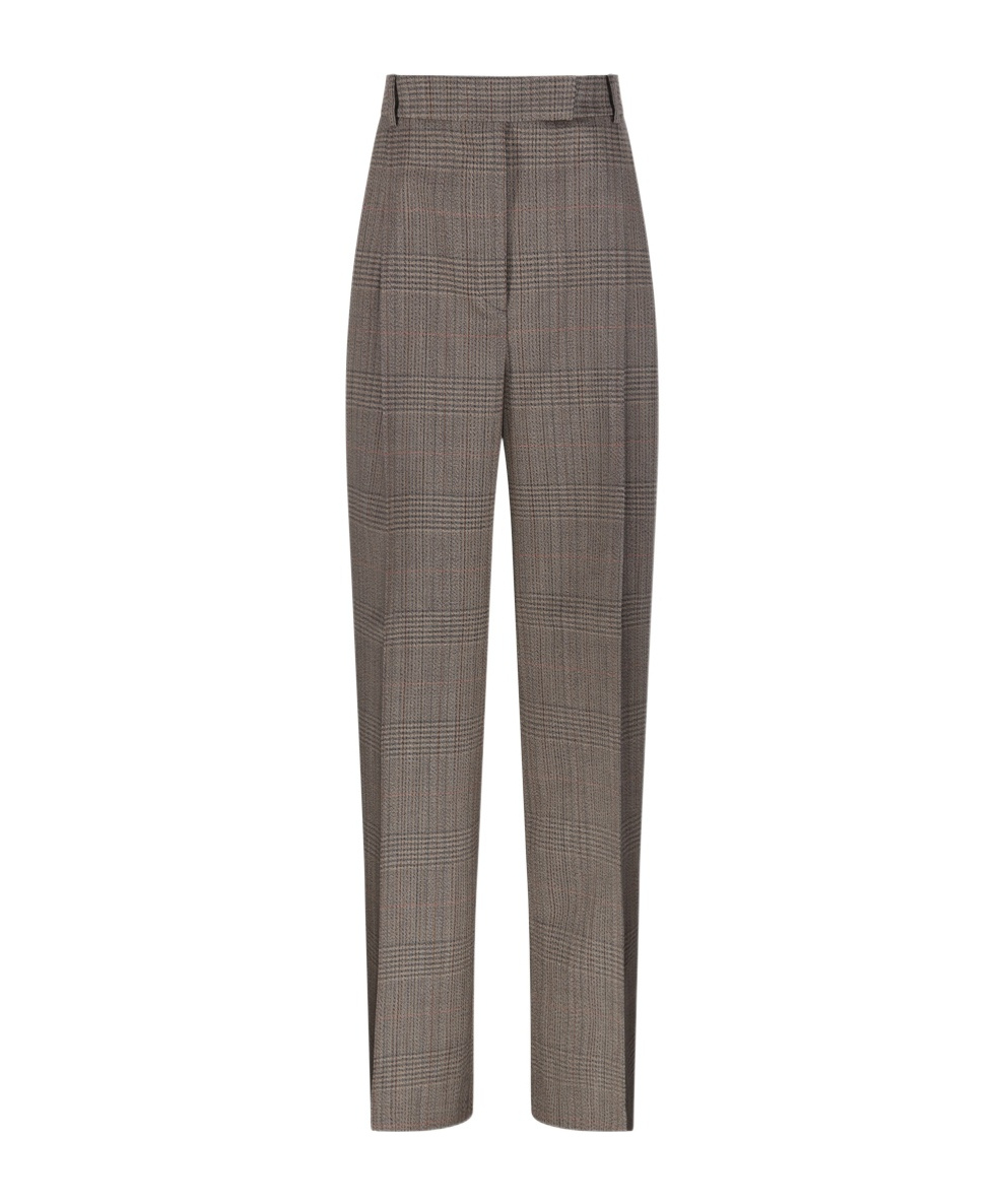 Rohe Róhe Checked Wide-leg Trousers In Gray