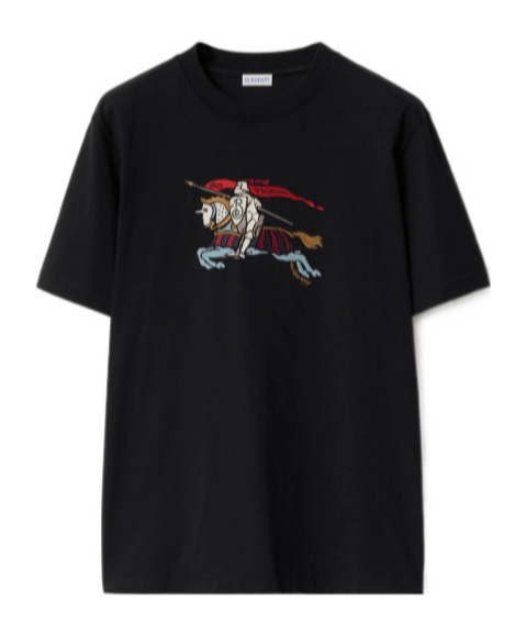 Burberry Ryan Ekd Embroidered T-shirt In Black