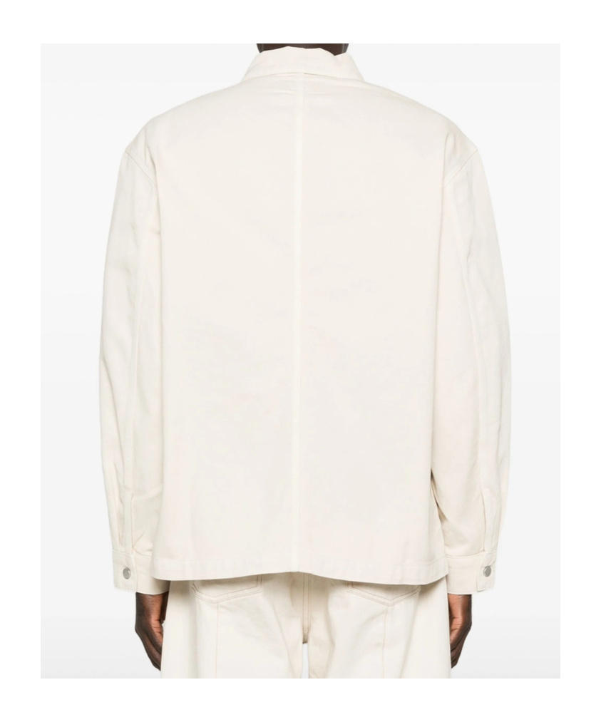 Lemaire Button-fastening Patch-pocket Shirt In Neutral