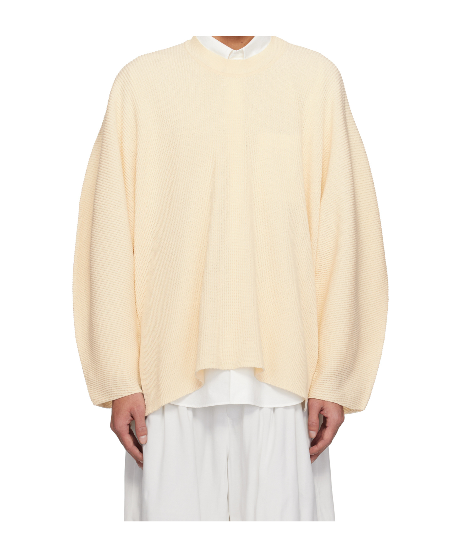 Issey Miyake Long-sleeved Sweater In Nude