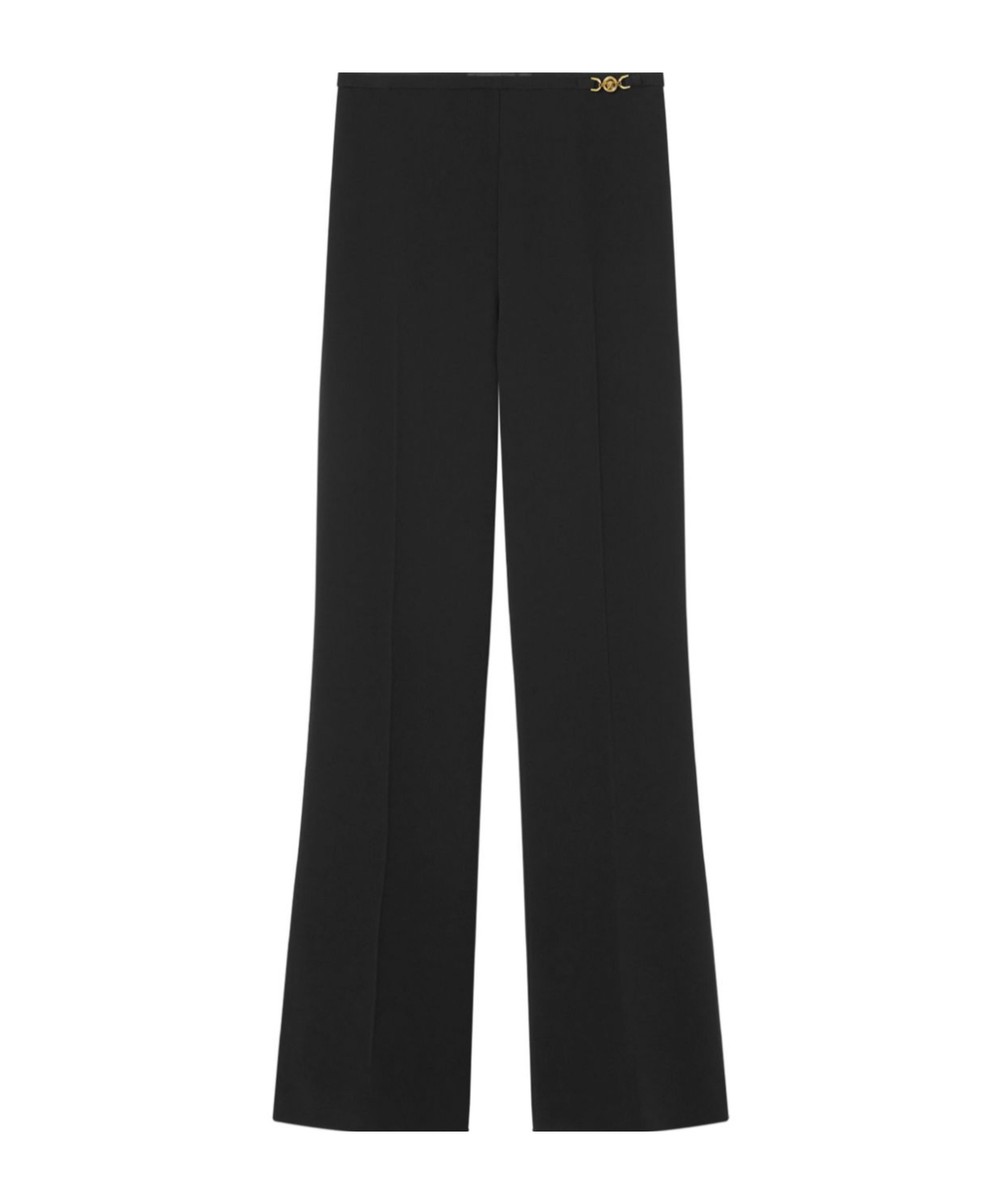 Versace Tailored Wide-leg Pants Front Pleats In Black