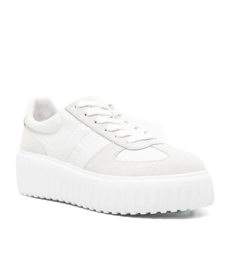 Hogan H-stripes Platform Sneakers In White