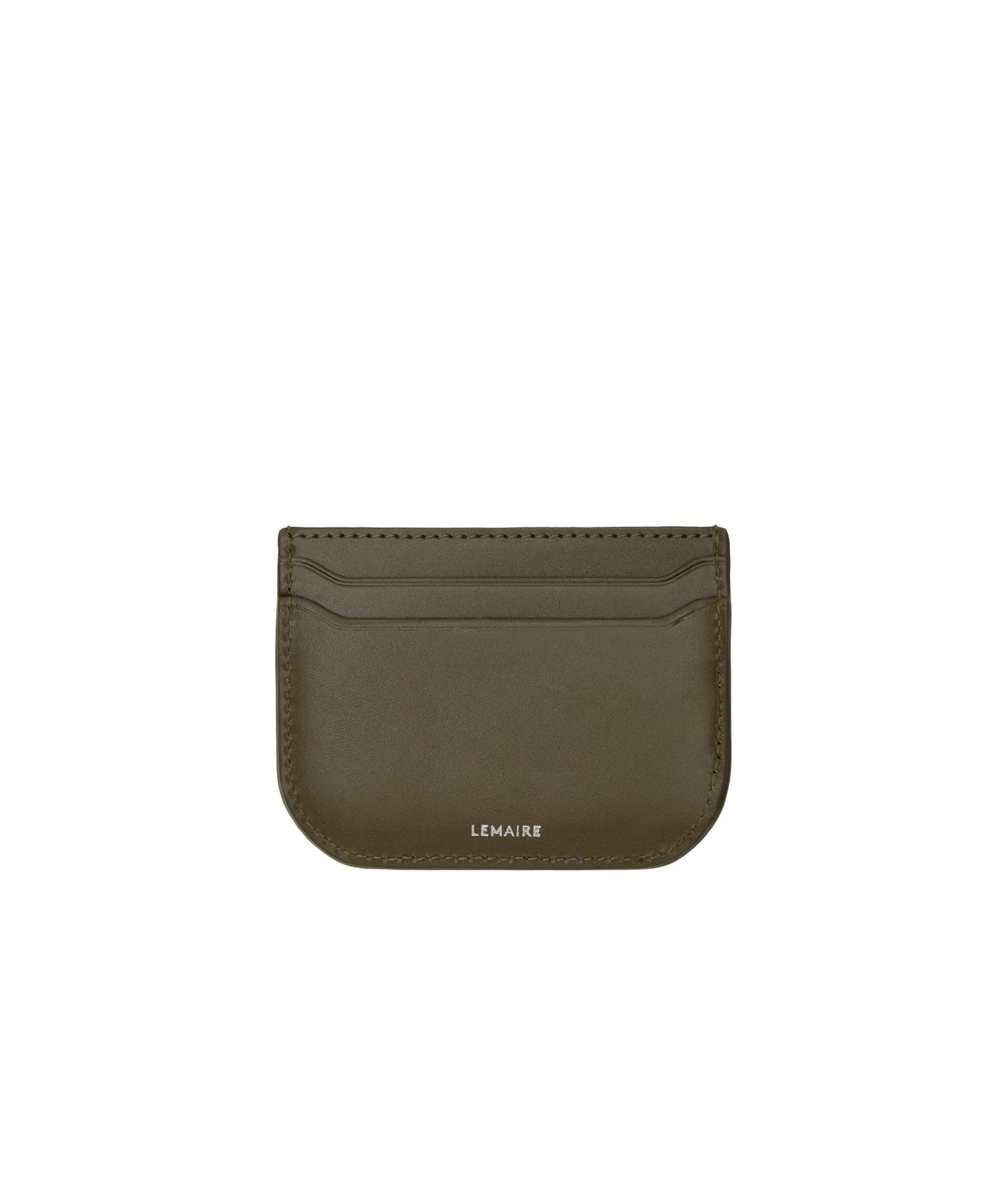 Lemaire Khaki Calepin Card Holder In Green