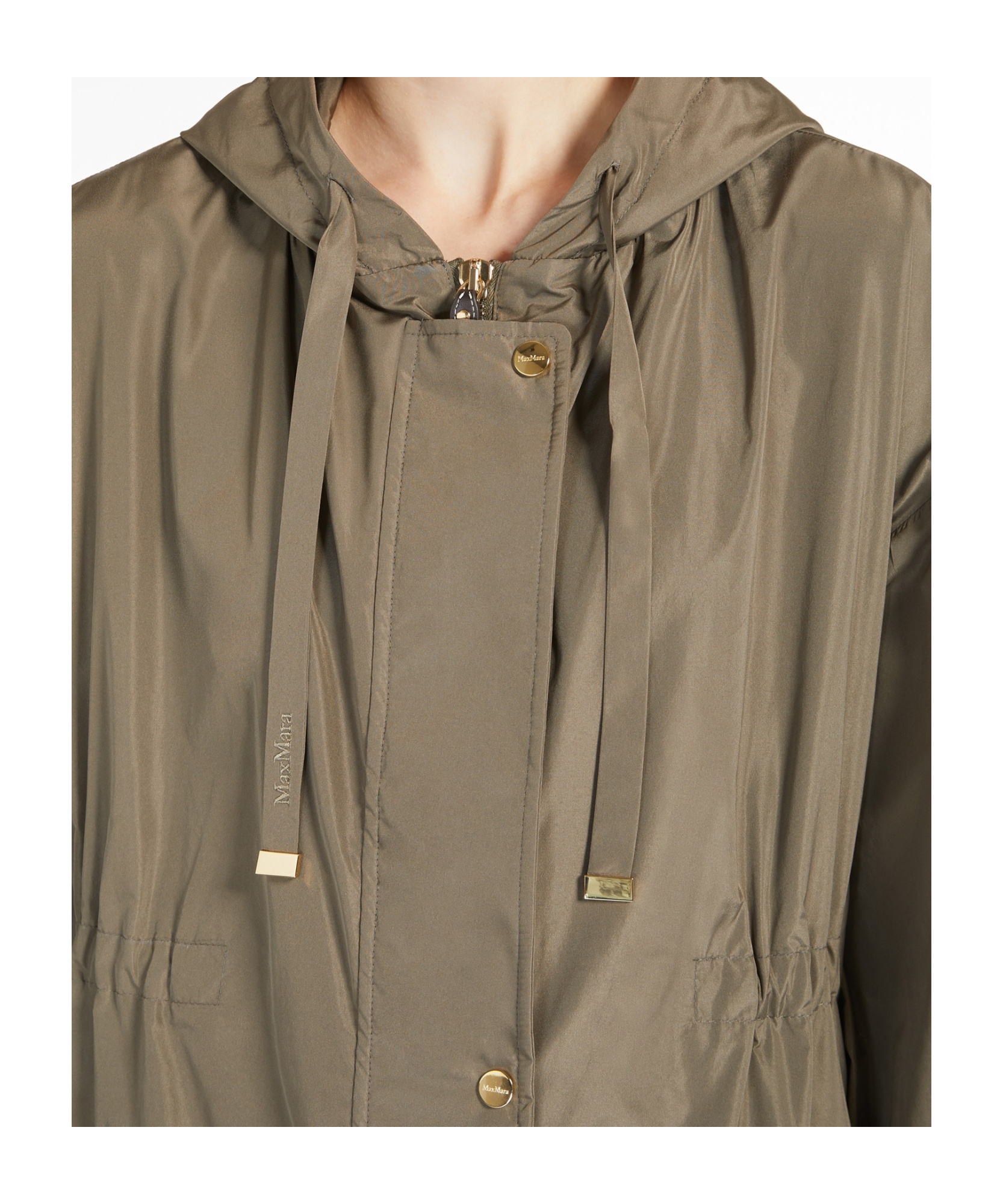 MAX MARA LONG, WATER-REPELLENT TAFFETA PARKA