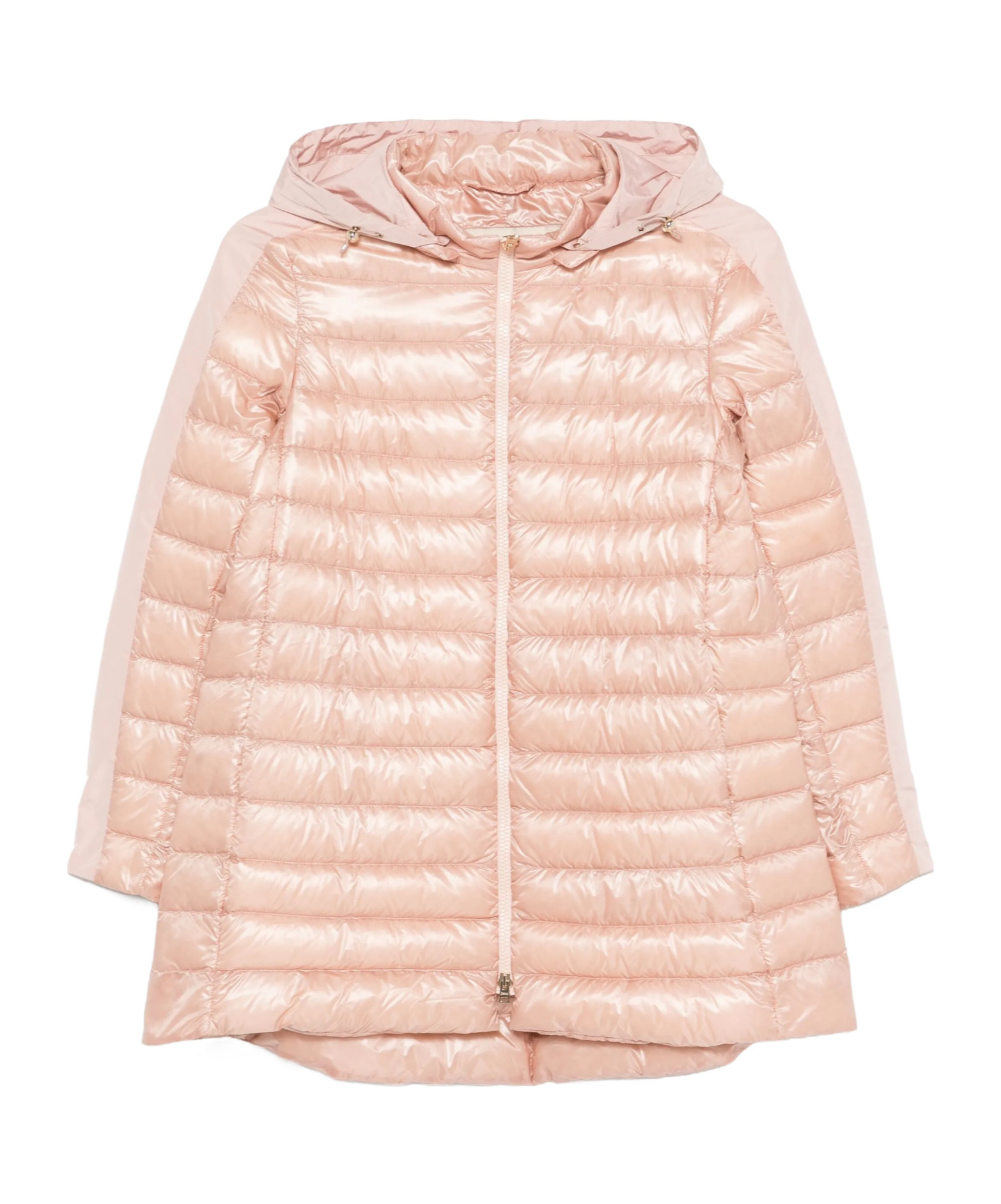 Herno Panelled Puffer Jacket In Gold