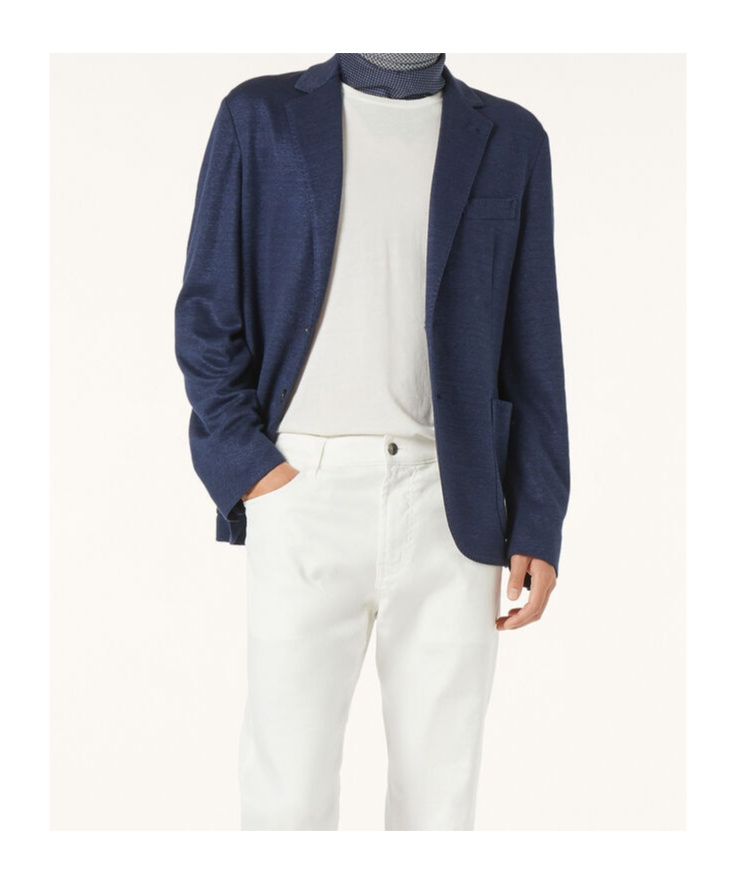 Loro Piana Two-button Patch-pocket Jacket In Blue