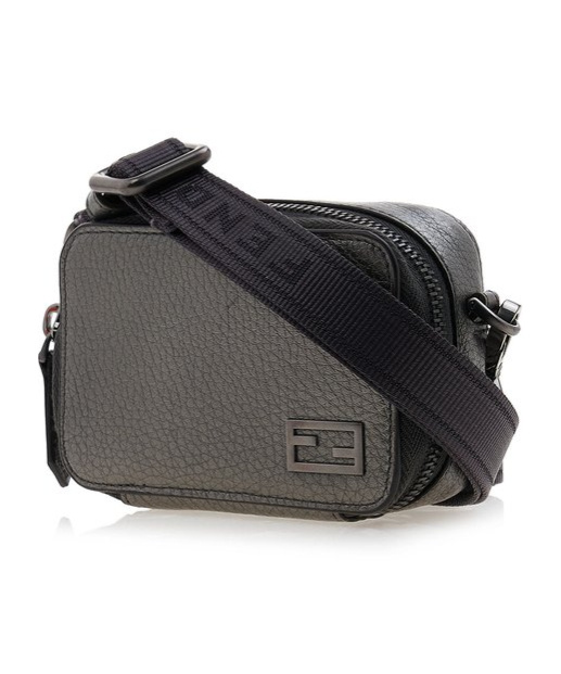 Fendi Logo Shoulder Bag In Black