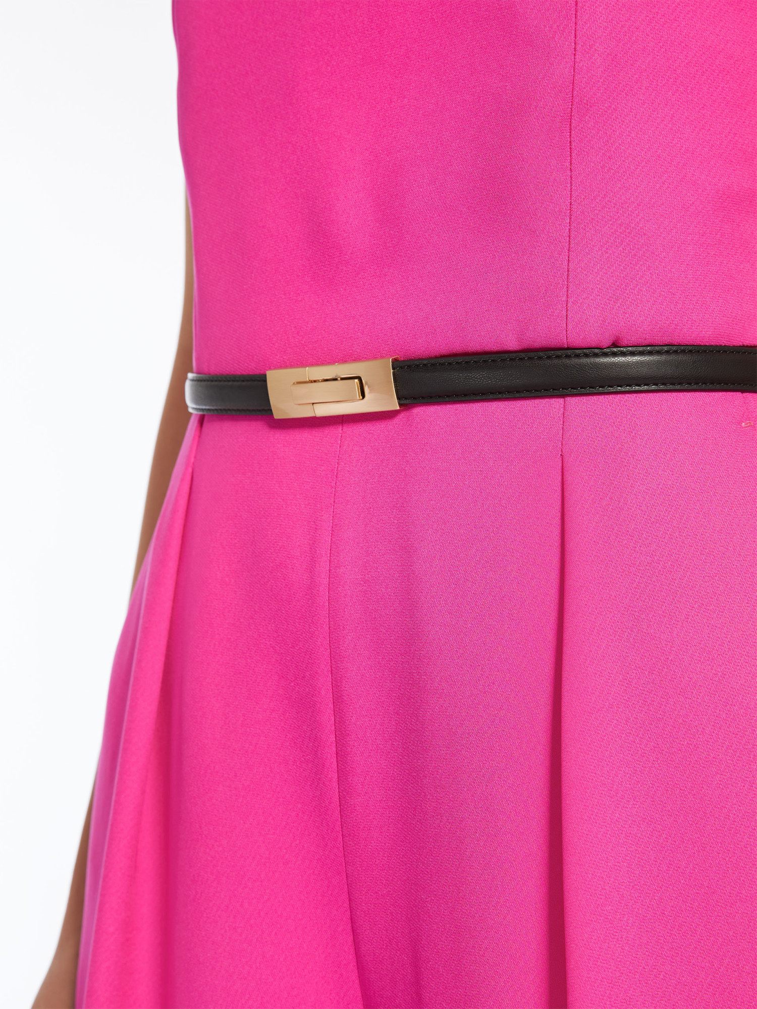 Max Mara Studio Strapless Belted Jumpsuit In Pink