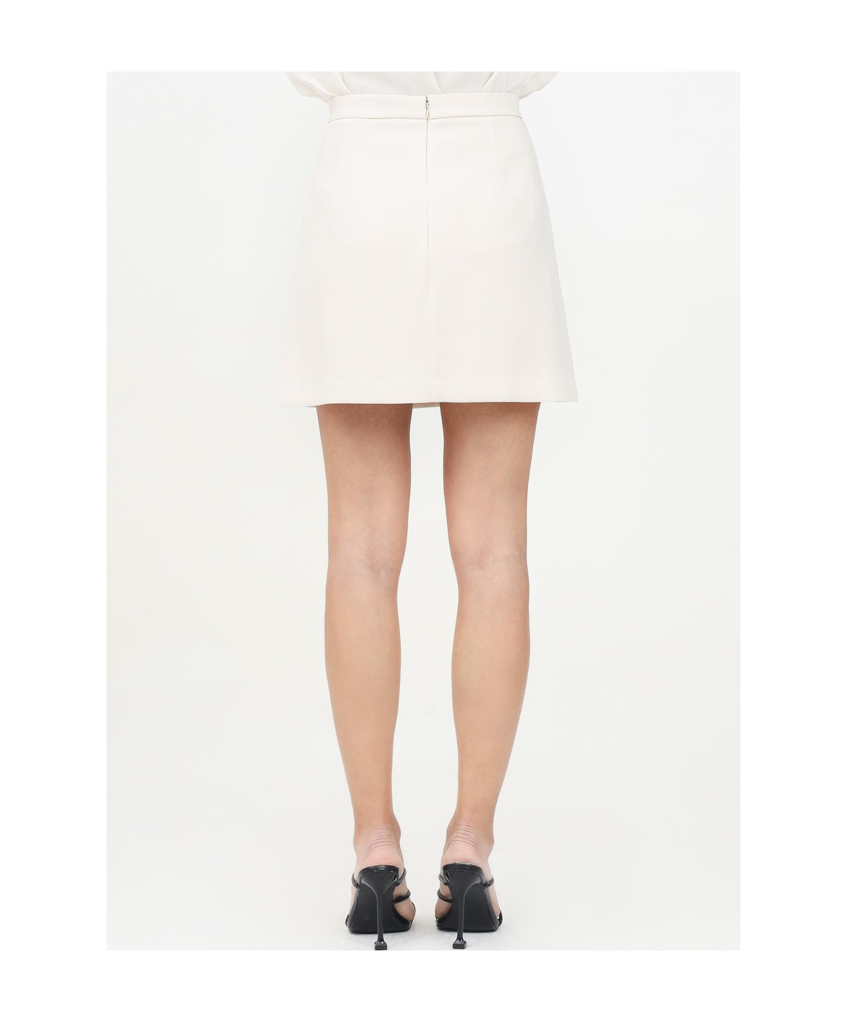 Elisabetta Franchi Paneled Skirt In White